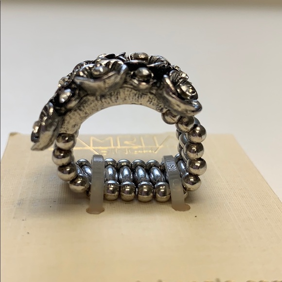 NWT Amrita Singh silver Australian crystal ring - Picture 3 of 3